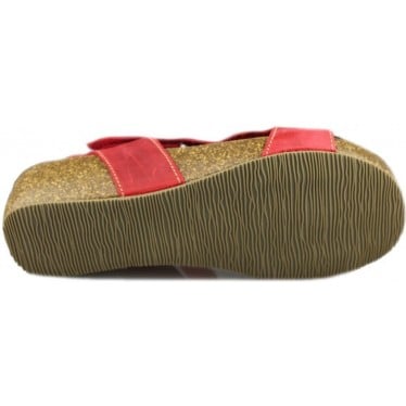 INTERBIOS SANDALIAS COMODAS MEDIA CUÑA ROJO