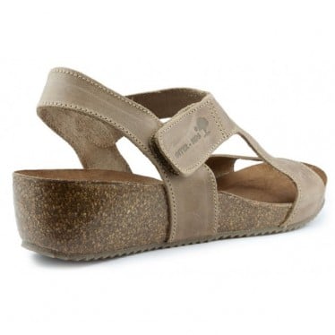 INTERBIOS SANDALIAS COMODAS MEDIA CUÑA BEIGE