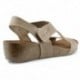 INTERBIOS SANDALIAS COMODAS MEDIA CUÑA BEIGE
