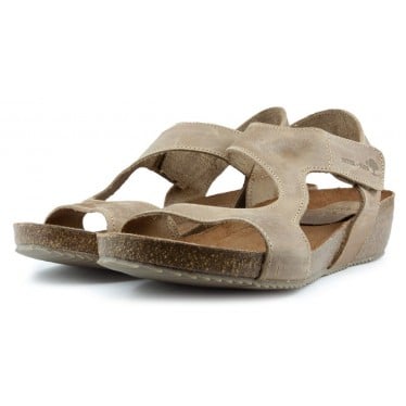 INTERBIOS SANDALIAS COMODAS MEDIA CUÑA BEIGE