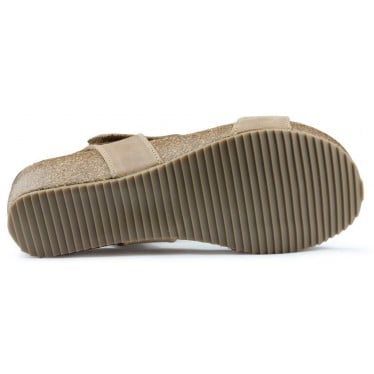 INTERBIOS SANDALIAS COMODAS MEDIA CUÑA BEIGE