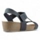 INTERBIOS SANDALIAS COMODAS MEDIA CUÑA NEGRO