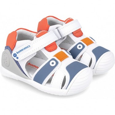 SANDALIA BIOMECANICS PRIMEROS PASOS SPORT 242154-A BLANCO_NARANJA