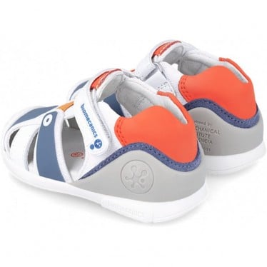 SANDALIA BIOMECANICS PRIMEROS PASOS SPORT 242154-A BLANCO_NARANJA