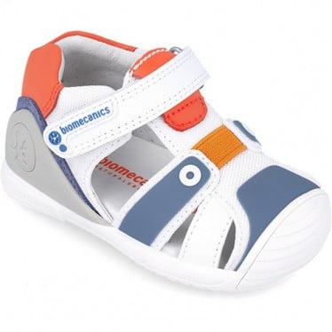 SANDALIA BIOMECANICS PRIMEROS PASOS SPORT 242154-A BLANCO_NARANJA