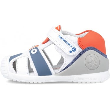 SANDALIA BIOMECANICS PRIMEROS PASOS SPORT 242154-A BLANCO_NARANJA