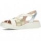 SANDALIA WONDERS PATERNA C-6530 PLATINO
