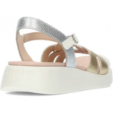 SANDALIA WONDERS PATERNA C-6530 PLATINO