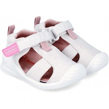 SANDALIA BIOMECANICS PRIMEROS PASOS 242189 METALIZADO BLANCO