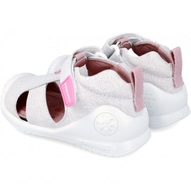 SANDALIA BIOMECANICS PRIMEROS PASOS 242189 METALIZADO BLANCO