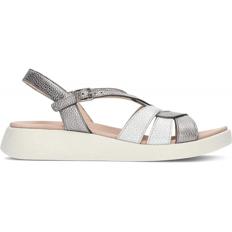 SANDALIA WONDERS PATERNA C-6530 PLATA_PLOMO