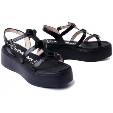 SANDALIA WONDERS CAROLINA A-3703 BLACK