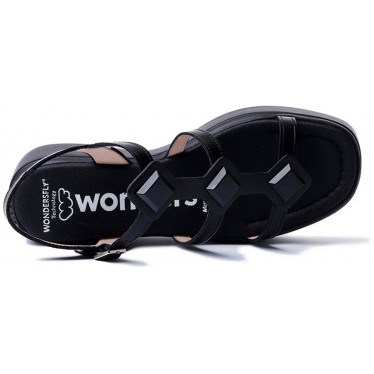 SANDALIA WONDERS CAROLINA A-3703 BLACK