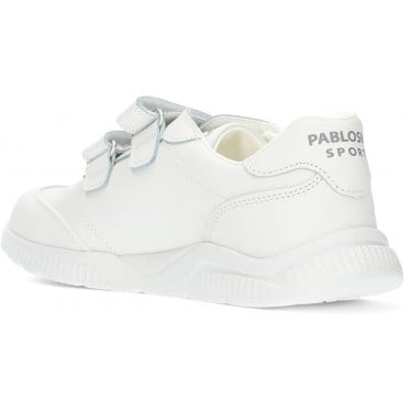 Zapatillas unisex colegial Pablosky 203900 BLANCO