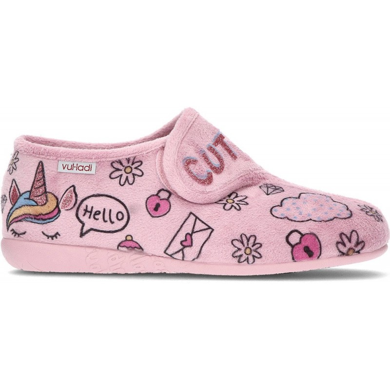 Pantuflas para niña de VULLADI modelo 6217 ALASKA_MAQUILLAJE