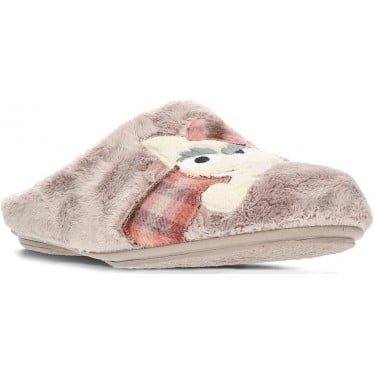Pantuflas para mujer de VULLADI modelo 6623 MONTBLANC_PARDO