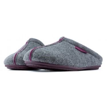 ZAPATILLAS DE CASA VULLADI COMODO W CENIZA_VINO