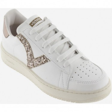 Zapatillas VICTORIA Madrid Basket efecto piel 1258254 PLATINO