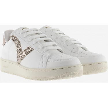 Zapatillas VICTORIA Madrid Basket efecto piel 1258254 PLATINO