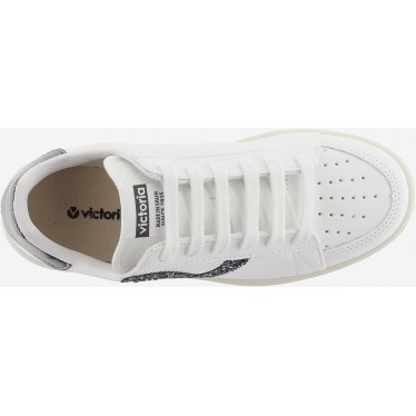 Zapatillas VICTORIA Madrid Basket efecto piel 1258254 ANTRACITA