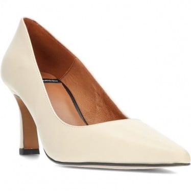 ZAPATOS CON TACON ANGEL ALARCON FEBE MARFIL