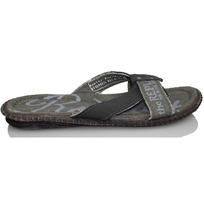 REPLAY SANDALIA CON DEDO PARA HOMBRE  NEGRO
