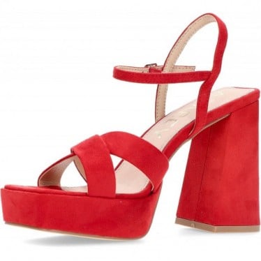ZAPATOS CON TACÓN AZAREY 531G122 ROJO