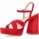 ZAPATOS CON TACÓN AZAREY 531G122 ROJO
