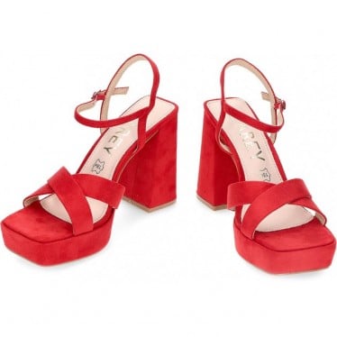 ZAPATOS CON TACÓN AZAREY 531G122 ROJO