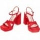 ZAPATOS CON TACÓN AZAREY 531G122 ROJO