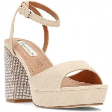 SANDALIAS MARIAMARE CON TACON DE BRILLANTES 68341 NUDE