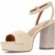 SANDALIAS MARIAMARE CON TACON DE BRILLANTES 68341 NUDE
