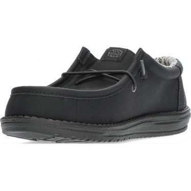Mocasines para hombre de DUDE wally classic 41894 BLACK_CHARCOAL