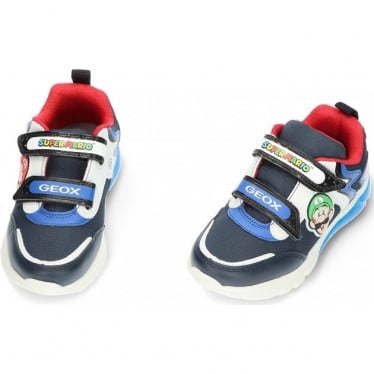Deportivas para chico con luz GEOX Super Mario Bros  J46LBI NAVY_ROYAL