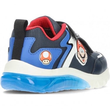 Deportivas para chico con luz GEOX Super Mario Bros  J46LBI NAVY_ROYAL