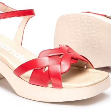 Sandalias Wonders D-1011 Catalina ROJO