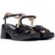 Sandalias Wonders D-1011 Catalina NEGRO