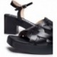 Sandalias Wonders D-1011 Catalina NEGRO