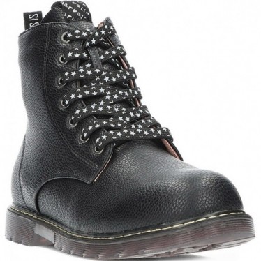 Botas para niña de GARVALIN 241565 mat estrellas NEGRO