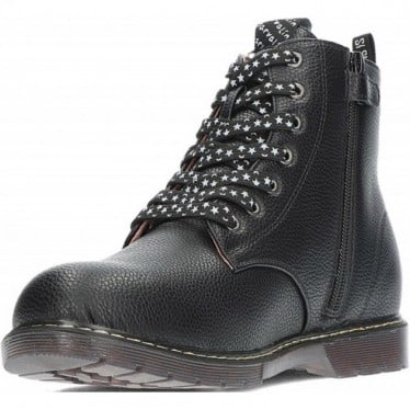 Botas para niña de GARVALIN 241565 mat estrellas NEGRO