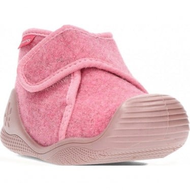 Pantuflas para niña de BIOMECANICS 241150B fieltro ROSA