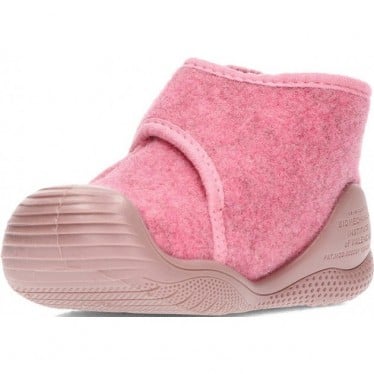 Pantuflas para niña de BIOMECANICS 241150B fieltro ROSA