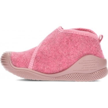 Pantuflas para niña de BIOMECANICS 241150B fieltro ROSA