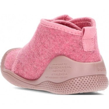 Pantuflas para niña de BIOMECANICS 241150B fieltro ROSA