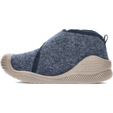 Pantufla para niño de BIOMECANICS 241150A fieltro AZUL_MARINO