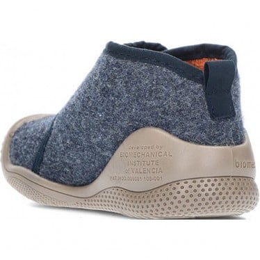 Pantufla para niño de BIOMECANICS 241150A fieltro AZUL_MARINO
