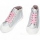 Zapatillas para niña de CONGUITOS 264004G LETTERS_SILVER
