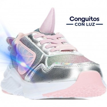Deportivas para niña de CONGUITOS 261018 con luces UNICORN_SILVER