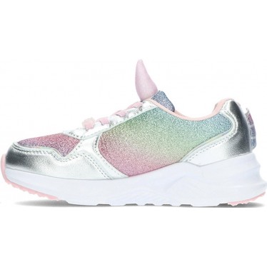 Deportivas para niña de CONGUITOS 261018 con luces UNICORN_SILVER