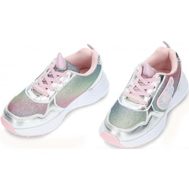 Deportivas para niña de CONGUITOS 261018 con luces UNICORN_SILVER